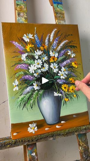 Painting Lesson, Painting Skills, Painting Picture, Flower Painting Canvas, Painting Demo, Acrylic Painting Techniques, Creative Painting, Acrylic Flowers, Painting Lessons