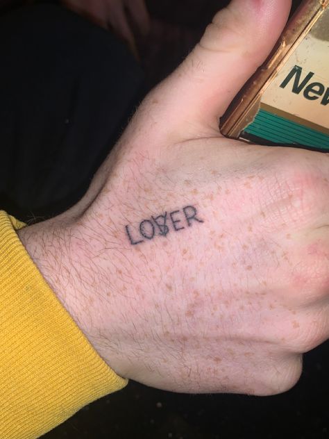 Lover It Loser, Lowkey Tattoos, Loser Tattoos, Lover Loser Tattoo, Loser Lover Tattoo, Txt Tattoos, Lover Loser, It Tattoo, Random Tattoos