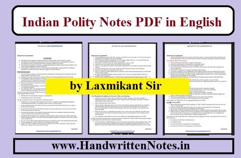 Indian Polity Notes PDF in English by Laxmikant Sir | Civil Services exams (UPSC, IAS, IFS, IRS), State level PSC Exams (MPPSC, UPSC, BPSC, RPSC etc.) Indian Polity By Laxmikant Notes, Polity Notes In English, Polity Notes For Upsc, Indian Polity By Laxmikant, Upsc Notes English, Upsc Notes Pdf, Upsc History, Polity Notes, Ias Notes