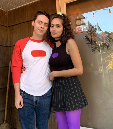 Danny Phantom Couple Costume, Sam Danny Phantom Costume, Sam Manson Cosplay, Danny Phantom And Sam Costume, Sam Manson Costume, Danny Phantom Costume, Danny Phantom And Sam, Sam Manson, Danny Fenton