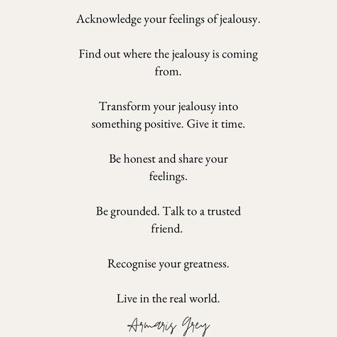 YouTube Video: How To Not Be Jealous - Secret Competition, Envy, Comparing Yourself To Others And Loving Yourself Full videos on YouTube Channel: Armaris Grey 🤍 - How To Stop Procrastinating And Get Work Done | Be Disciplined And Productive - Make Better Choices - How To Achieve Your Goals And Dream Life - Become Motivated And Never Give Up, Self Love, Confidence - How To Create And Promote Good Progress For Your Students - First Teacher Tips And Advice - How To Love And Build A Relation... How To Stop Being Jealous And Insecure, How To Not Get Jealous, How To Stop Comparing, How To Not Be Jealous, How To Stop Being Jealous, How To Stop Jealousy, Being Jealous, Be Disciplined, Make Better Choices