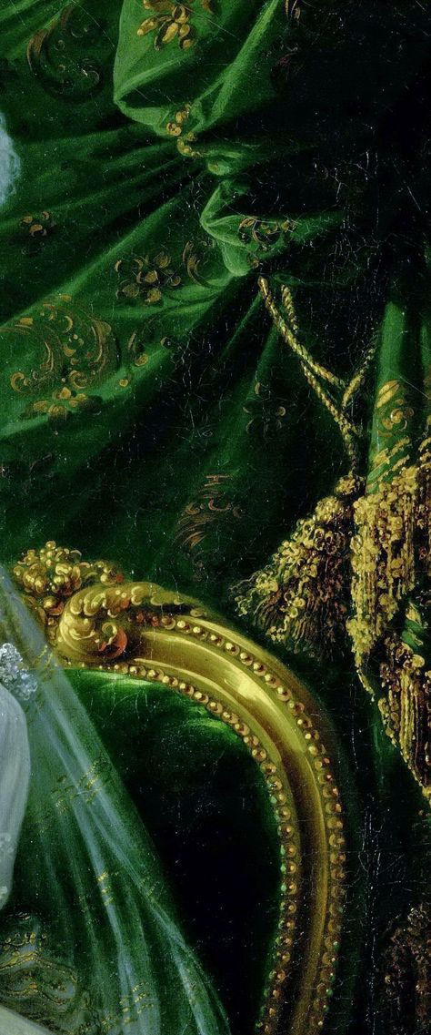 Princess Luisa of Naples and Sicily by Joseph Dorffmeister, 1797 - Click to enlarge Green And Gold Aesthetic, Painting Details, Art Details, Old Paintings, Detail Art, World Of Color, Green Aesthetic, Sicily, Naples