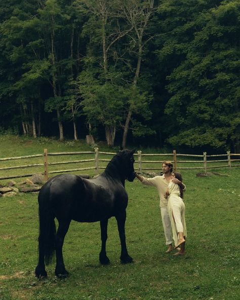 Sophia & Jesse on a rainy day in the blue ridge mountains (Part 1) 🤎 . . keywords - cottage core, farm life, rain shoot, couples photos, blue ridge, young love, joy, swing, film, cinematic photography, candid, cinema, Pinterest aesthetic, slow living, equestrian, horse shoot, North Carolina, travel photography Swings Aesthetic, Cottage Couple, Couple Horse Photography, Horse Engagement Photos, Horse Couple, Vision Board Photos, Cinematic Photography, Horse Photos, Slow Living