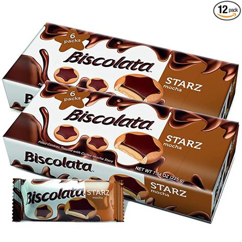 Biscolata Starz Tea Biscuit Cookies with Mocha Chocolate - Pack of 12: Amazon.com: Grocery & Gourmet Food Cookies With Dark Chocolate, Digestive Cookies, Tea Biscuit, Individually Wrapped Cookies, Bite Size Cookies, Chocolate Pack, Mocha Chocolate, Sugar Free Cookies, Tea Biscuits