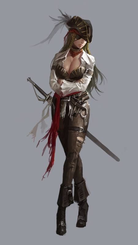 강동호(Dongho Kang)... | Kai Fine Art Rogue Character, Girl Pirate, Female Pirate, Anime Pirate, Pirate Art, Female Character Concept, Pirate Woman, Fantasy Warrior, Fantasy Rpg