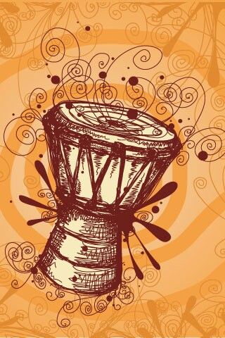 African Drum Drum Tattoo, Djembe Drum, African Drum, Drums Art, Music Cartoon, African Art Paintings, Music Images, Percussion Instruments, Sacred Art