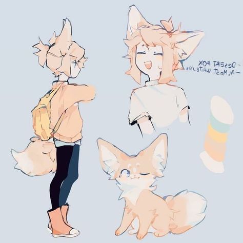 Fox Character Design Female, Kitsune Mythology, Fox Hybrid Human, Fox Hybrid, Zorro Fennec, Animal Hybrids, Hybrid Art, Lost Souls, Figure Sketching