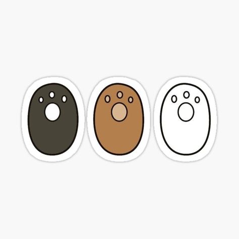 We Bear Bears Stickers, We Bare Bears Merch, We Bare Bears Stickers, We Bare Bears Birthday, Bear Doodle, Paper Blinds, Ra Themes, Bear Names, Bear Paintings