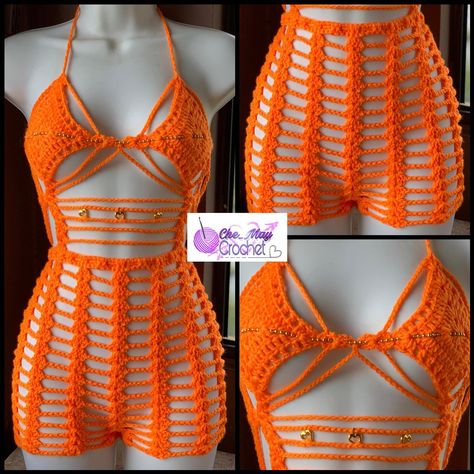 che_maycrochet on Instagram: “Hot piece in orange🥵🔥🧡💥You can get it in any colour of your choice🌈 . (How to order) state date and time🗓 . Make a week in advance order…”