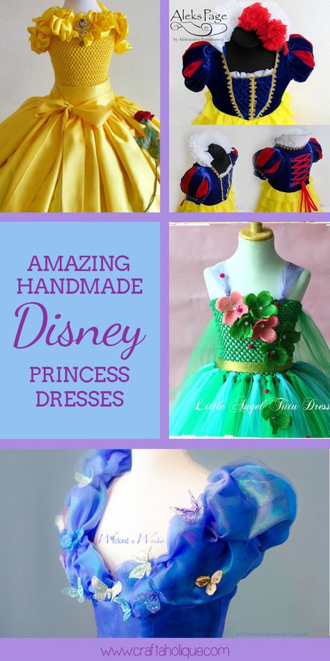 Looking for a Disney Princess Dress with a difference? Check out these incredible handmade Disney Princess Dresses from talented designers on Etsy. Princess Dress Patterns, Disney Princess Dress, Princess Tutu Dresses, Disney Princess Costumes, Diy Tutu, Princess Diy, Disney Princess Dresses, Princess Tutu, Princess Costume