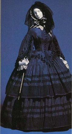 , Blue Day Dress, 1860s Dresses, 1850s Fashion, 1860 Fashion, Blue Day, Famous Dress, 1800s Fashion, Victorian Costume, Dresses Beautiful