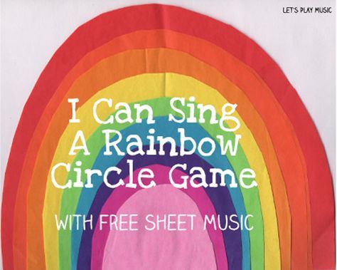 With St Patrick’s Day coming along soon, here is a lovely circle game to go with the popular song ‘I Can Sing a Rainbow’. It’s perfect to fit in with a St Paddy’s/ Rainbow theme but as it’s such fun the children will probably want to play it at any other time of year too!   … St Patricks Day Songs, Rainbow Song, Rainbow Lessons, Circle Time Games, Preschool Music Activities, Rainbow Games, Rainbow Songs, Teach Colors, Music Activities For Kids