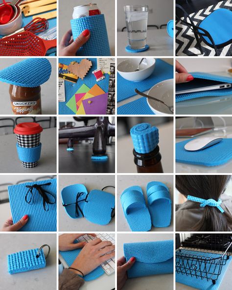 20 Creative Ways To Repurpose Old Yoga Mats- My fave is the jar-opener. Loved and Pinned by www.downdogboutique.com to our Yoga community boards Yoga Mat Diy, Ingenious Ideas, List Inspiration, Classroom Science, Pool Stuff, Domestic Goddess, Upcycle Recycle, Reuse Recycle, Laptop Cases