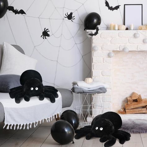 Cute spider throw pillows for halloween, fall, autumn, spooky season, fuzzy spider pillows, decorative pillows, halloween decor Spider Pillow, Cute Spider Plush, Giant Spider Plush, Halloween Throw Pillows Target, Halloween Witch Pillow, Halloween Throw Pillow, Black Spider, Sofa Couch Bed, Plush Animals