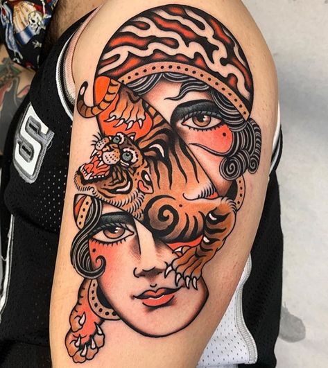 Trad Tattoos, Traditional Tattoo Flash Art, Traditional Tattoo Inspiration, Tattoo Apprenticeship, Traditional Style Tattoo, Traditional Tattoo Sleeve, Mask Tattoo, Traditional Tattoo Design, Traditional Tattoo Art