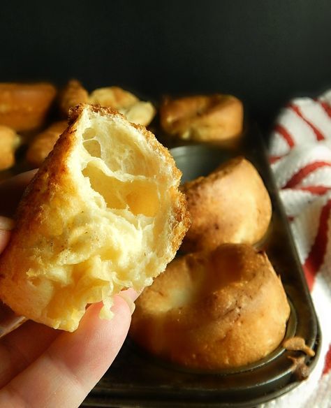 Popovers In Muffin Tin, Pop Overs, Polish Princess, Easy Popovers, Easy Breakfast Muffins, Popover Pan, Popover Recipe, Baked Good, Savory Scones