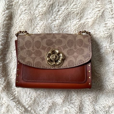 Coach Parker 18 in Signature Canvas with Rivets Coach Parker, Signature Canvas, Rivets, Coach Handbags, Canvas, Jewelry Watches, Plus Fashion, Outfit Inspo, Jeans Shoes