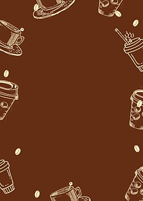 Border Coffee Design, Background For Coffee Shop, Coffee Colour Background, Coffe Backgrounds Aesthetic Plain, Coffee Border Design, Coffee Background Graphics, Background Coffee Design, Coffee Background Wallpapers, Coffee Background Design