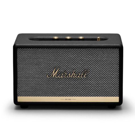 Merch Wall, Marshall Acton Ii, Marshall Bluetooth Speaker, Marshall Bluetooth, Marshall Acton, Black Speaker, Vinyl Player, Class D Amplifier, Bluetooth Device