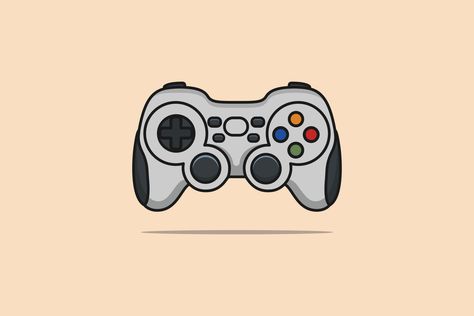 Game Pad, Vector Game, Controller Design, Video Game Controller, Game Icon, Orange Background, Game Controller, Design Vector, Vector Design