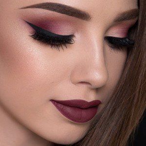 Wine Dress Makeup, Things To Do In Italy, Wine Dress, Lip Paint, Dress Makeup, Smokey Eye Makeup, Eyelash Extension, Girls Makeup, Artistry Makeup