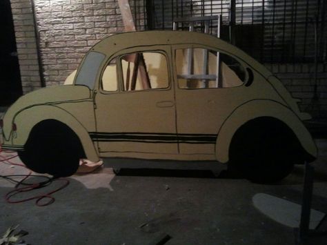 Buggy from Footloose made out of plywood for a talent show as a prop Movie Themed Homecoming Float, Footloose Decorations Ideas, Music Theme Homecoming Float, Footloose Prom, Footloose Prom Theme, Footloose Musical Set Design, Footloose Dance, Prom Tips, 8th Grade Dance