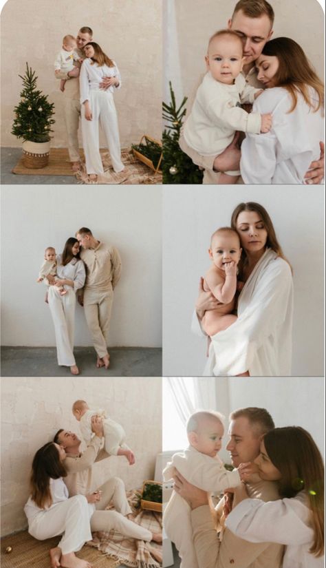 Newborn Family Pictures, Family Photo Studio, Mother Baby Photography, Baby Birthday Photoshoot, Baby Boy Winter Outfits, Christmas Family Photoshoot, Mommy And Me Photo Shoot, Cute Family Photos, Family Photos With Baby