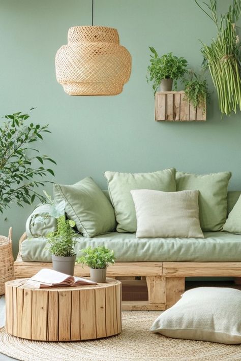 Discover the best green paint shades for a calming, stylish living room! #GreenDecor #LivingRoomInspiration #EcoFriendlyPaint Room Painting Ideas Green, Soft Green Living Room Walls, Green Basement Walls, Soft Green Living Room, Green Paint Shades, Green Living Room Walls, Green Basement, Green Walls Living Room, Basement Living