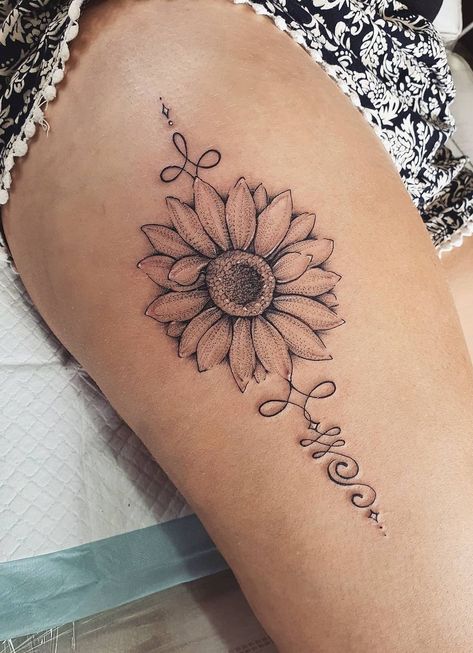 Gorgeous and Meaningful Lotus Tattoos Sunflower Lotus Tattoo, Side Bum Tattoo, Sunflower Tattoo On Wrist, Lotus Tattoos, Sister Tat, Bum Tattoo, Inner Arm Tattoos, Tattoos Inspo, Forearm Tattoo Women