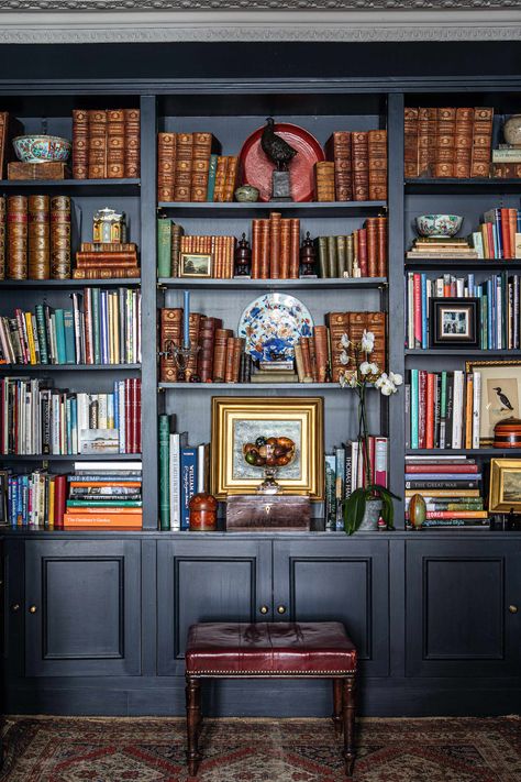 Victorian Study Room, Victorian Office Decor, Victorian Study, Victorian Office, Victorian Bookcases, Home Ideas Kitchen, Transitional Office, Victorian Library, Home Library Rooms