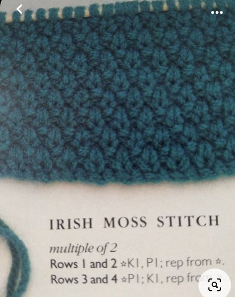 Knitting Stitches Free, Knit Stitch Patterns Cables, Irish Moss Stitch, Knitted Washcloth Patterns, Knitting Squares, Beanie Knitting Patterns Free, Knitting Patterns Free Blanket, Knitting Stitches Tutorial, Irish Moss