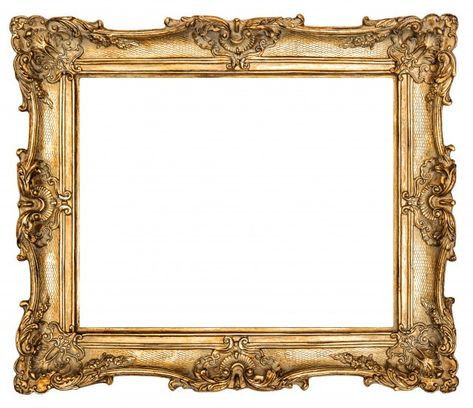 Baroque style golden picture frame | Premium Photo #Freepik #photo #frame #gold #ornament #decoration Gold Frame Gallery Wall, معرض فني, Gold Photo Frames, Collage Journal, Ornate Picture Frames, Baroque Frames, Antique Picture Frames, Gold Ornament, Vintage Photo Frames