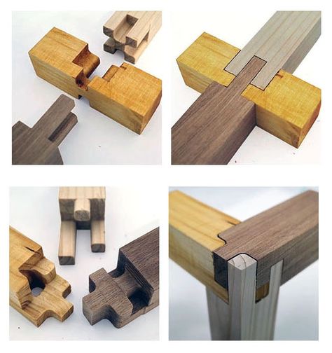 Wood Joinery Detail, Japanese Wood Joints, Wood Joining, Woodworking For Beginners, Carpentry And Joinery, Japanese Joinery, Japanese Woodworking, Joinery Details, Woodworking Joinery