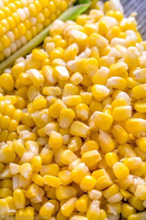 how-to-freeze-fresh-corn Blanching Corn, Authentic Chicken Tacos, Healthy Salad Recipes For Dinner, Freezing Fresh Corn, Freezing Peaches, Freezing Corn, Easy Taco Recipes, Hot Corn, Taco Dinner