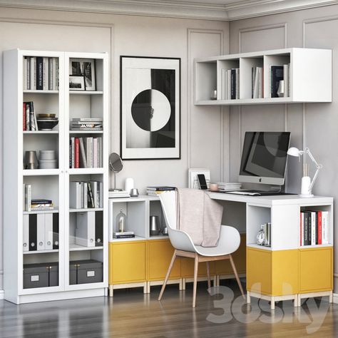 Ikea Eket Office, Eket Office, Eket Ikea, Billy Oxberg Bookcase, Oxberg Bookcase, Ikea Applaro, Ikea Vittsjo, Billy Oxberg, Ikea Eket