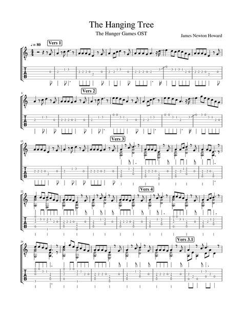 Simple Guitar Tabs Songs, Tab Music For Guitar, Simple Guitar Tabs, Simple Guitar Songs, Guitar Tabs Songs Acoustic, Easy Guitar Tabs Songs, The Hanging Tree, Guitar Tabs Acoustic, Guitar Tabs For Beginners