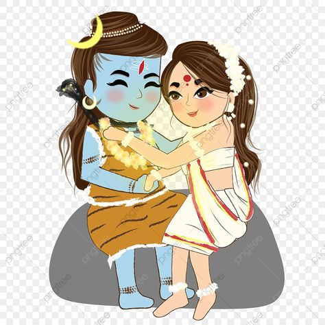 Cute Shiv Parvati Cartoon, Shiv Parvati Cartoon Images, Shiv Parvati Wedding Images, Shiv Parvati Shivratri, Shiv Parvati Illustration, Gods Illustration, Red Color Background, Shiv Parvati, Cute Love Photos