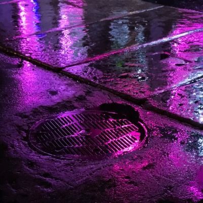 Purple City, Purple Lights, Reflection Painting, Purple Vibe, New Retro Wave, Cyberpunk Aesthetic, Vaporwave Aesthetic, Neon Aesthetic, City Street