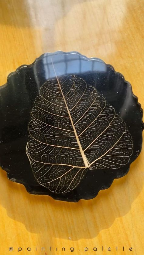 Peepal leaf Tea Coaster by Karan Nandaniya | Easy diy art, Flower diy crafts, Diy resin crafts Tea Coasters Diy Ideas, Peepal Leaf, Dekor Diy, Tea Coaster, Paper Craft Diy Projects, Diy Paper Crafts Decoration, Origami Crafts Diy, Diy Resin Art, Diy Crafts Room Decor