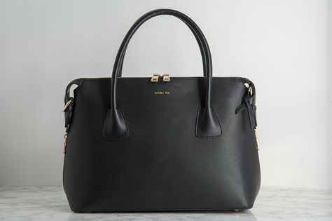 Angela Roi Moa Tote - Black #angelaroi #vegan #handbags Large Black Leather Handbag, Large Luxury Black Bag, High-end Black Shoulder Bag For Errands, Black Luxury Tote Satchel For Everyday, Vegan Handbags Luxury, Brighton Handbags, Designer Leather Handbags, Vegan Clothing, Vegan Handbags