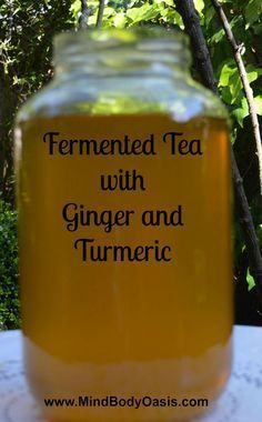 Tea With Ginger, Kombucha Recipe, Fermented Tea, Probiotic Drinks, Water Kefir, Fermentation Recipes, Fermented Vegetables, Natural Colon Cleanse, Fermented Drink