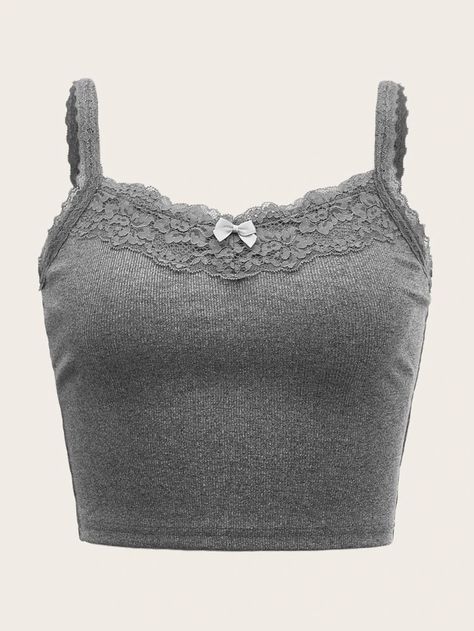 Is That The New ROMWE STPL Contrast Lace Cami Top ??| ROMWE USA Mia 3, Lace Cami Top, Women Tank Tops, Swaggy Outfits, Lace Cami, Mode Inspiration, Teen Fashion Outfits, Dream Clothes, Cami Top