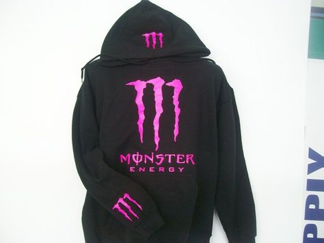 Pink Monster hoodie :) Pink Monster Energy, Monster Energy Clothing, Monster Energy Hoodie, Pink Monster, Monster Energy Girls, Fox Clothing, Monster Hoodie, Monster Crafts, Stylish Hoodies