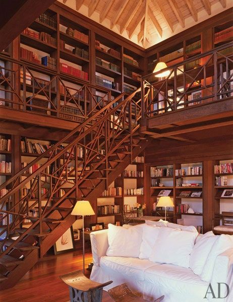 Beautiful Bookshelf, Private Library, Escalier Design, Dream Library, Beautiful Library, Library Room, Stair Case, Home Library Design, Design Library