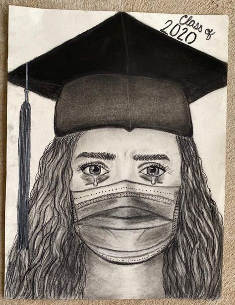 Nurse Art, Girl Drawing Sketches, Art Drawings Sketches Pencil, Dark Art Drawings, Class Of 2020, Pencil Art Drawings, Art Drawings Sketches Creative, Art Drawings Sketches Simple, Graduation Cap