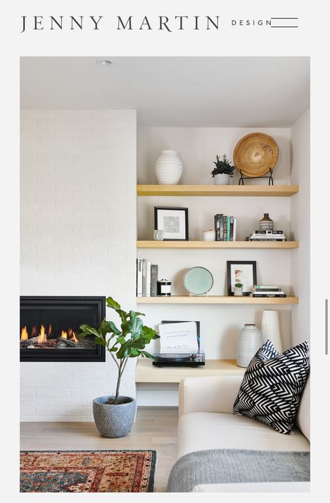 Fireplace Built In Shelves, Fireplace Style, Ikea Living Room, Living Room Decor Fireplace, Hygge Home, Built In Shelves, New Home Designs, Living Room With Fireplace, Living Room Inspiration