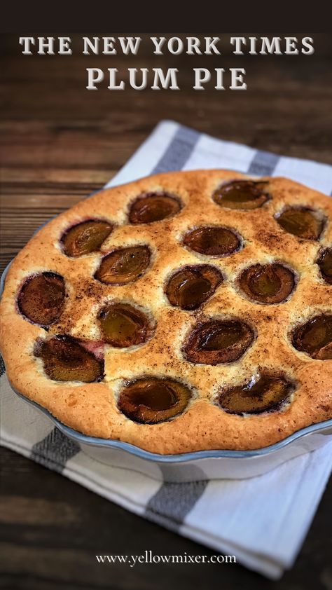 plum pie new york times Baking Recipes Fall, Plum Pie Recipe, Plum Dessert, Baking Fall, Plum Pie, Fall Baking Recipes, Recipes Fall, Plum Cake, Baking Blog