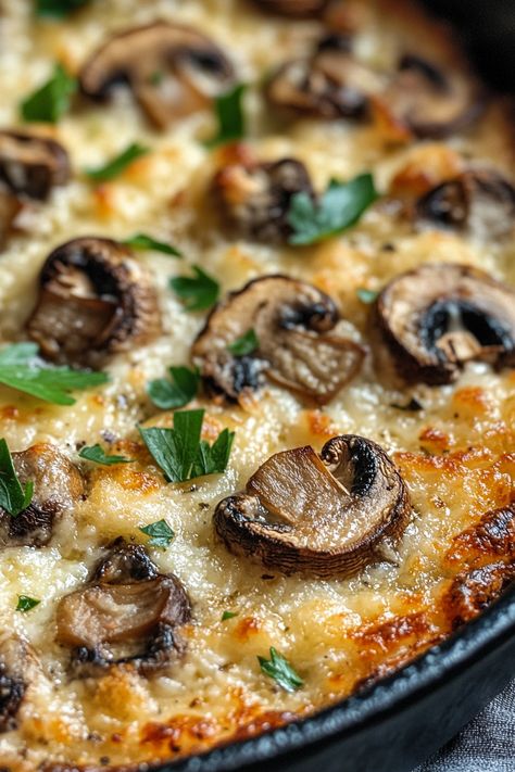 Decadent Stuffed Mushroom Dip: The Ultimate Crowd-Pleaser! Stuffed Mushrooms Dip, Mushroom Dip Recipes, Tasty Snacks Recipes, Stuffed Mushroom Dip, Mushroom Dip, Heavy Appetizers, Mushroom Appetizers, Mushroom Dish, Stuffed Mushroom