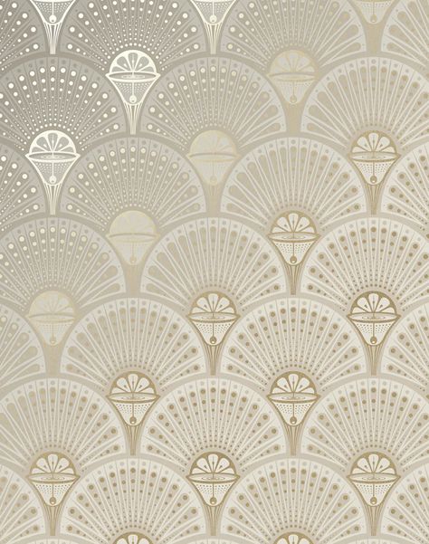 Overview An Art Deco wallpaper that's a shining homage to the opulent parties, smoky jazz clubs and subterranean speakeasies of this euphoric decade. Dripping in 1920’s nostalgia, this Art Deco wallpaper will add glamour to your home with an exquisite color palette of creams and golds. Neutrals don't need to be boring! We love using this as a living room or snug room wallpaper - it's a mood! Remember that metallic wallpapers are also great for rooms with low lighting. Inspired by the Roaring Twe Savage Wallpapers, Snug Room, Deco Wallpaper, Motif Art Deco, Iconic Wallpaper, Art Deco Wallpaper, Metallic Wallpaper, Theme Color, Graphic Wallpaper