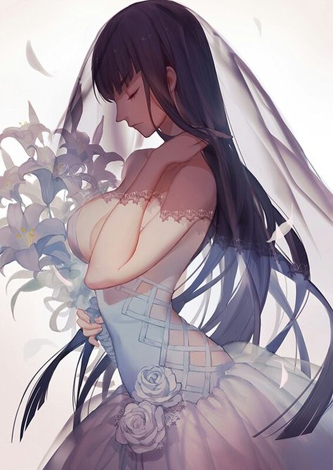 Satsuki Kiryuin, Anime Wedding, Dress Anime, Art Kawaii, Kill La Kill, Gurren Lagann, Anime Comics, Manga Girl, 그림 그리기